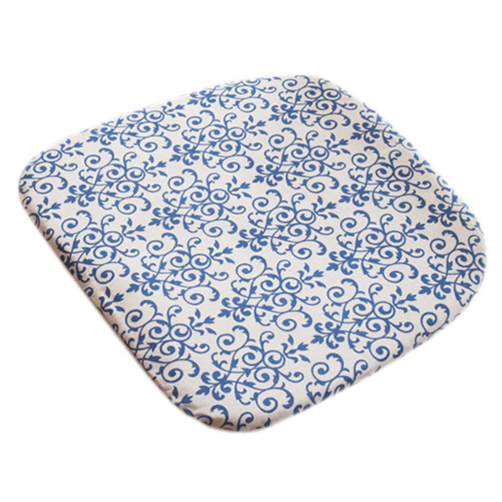 Aowufan 2-Pack Cotton Dining Chair Cushions - Soft Kitchen Chair Pads, Non-Slip Bench Seat Cushions for Home, Office, Restaurant (Blue) | Perfect for Dining Rooms, Breakfast Nooks & Outdoor Patio Furniture