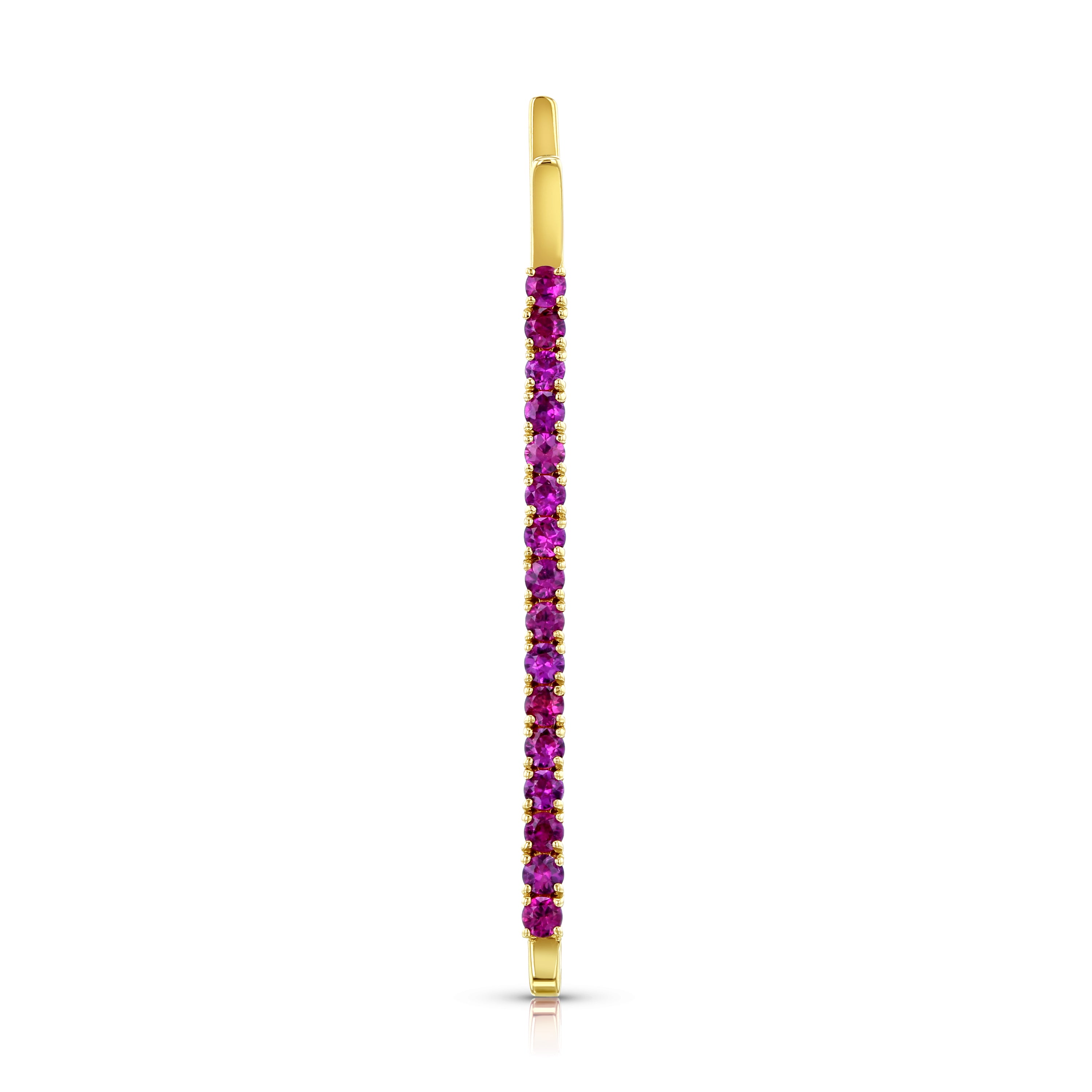 Elegant Pink Sapphire & 14K Yellow Gold Hair Pin - Vintage Bridal Hair Accessory for Weddings & Special Occasions