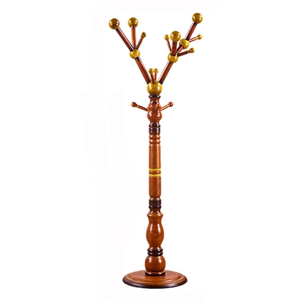 QIFFIY Free Standing Coat Rack with 13 Rounded Hooks - Wooden Hall Tree for Entryway, Perfect for Organizing Coats, Jackets, Hats & Accessories - Ideal for Home, Office or Mudroom Organization