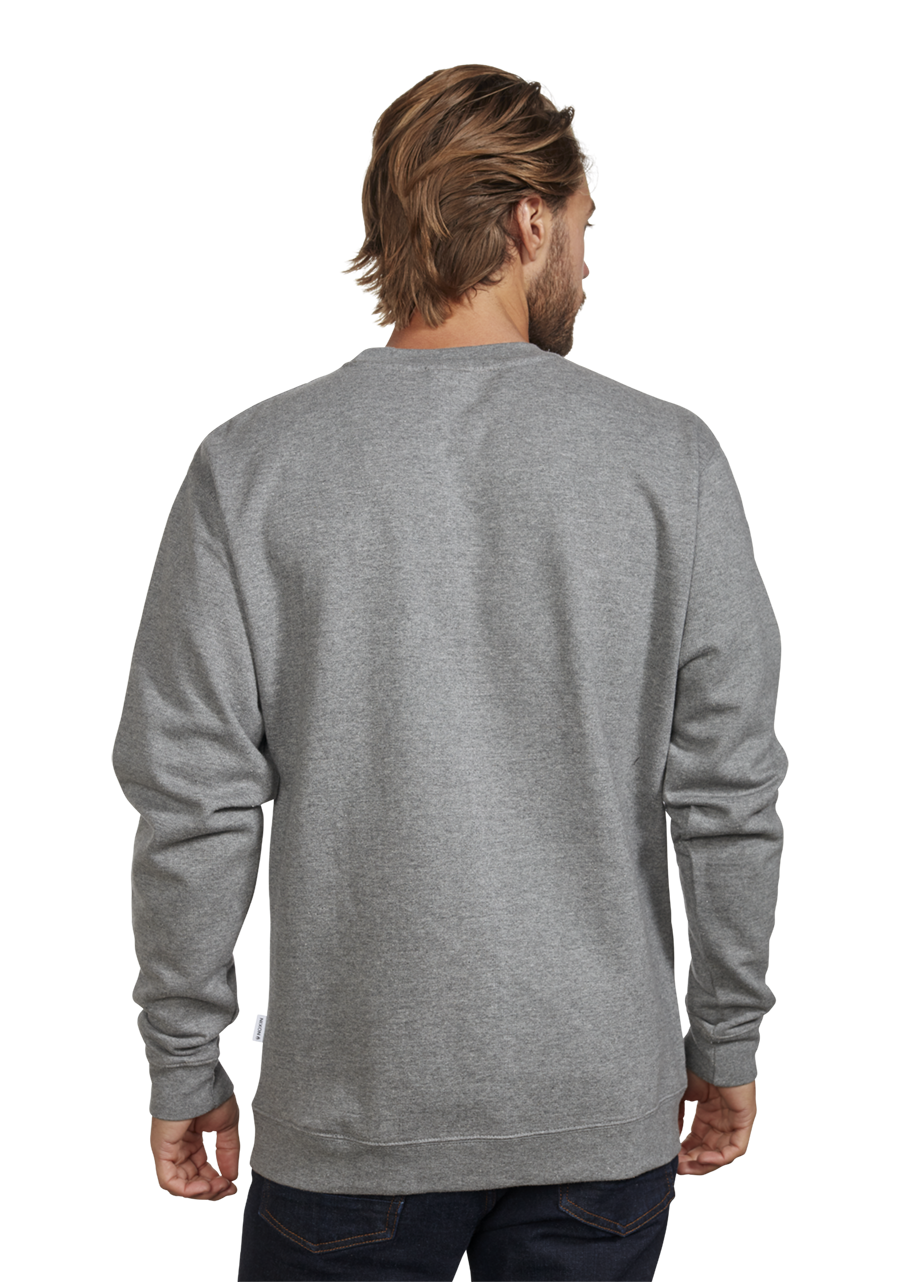 Rosas Crew Sweatshirt for Women - Soft Cotton Pullover Hoodie in Dark Heather Gray & Gray | Casual Wear, Lounge, Street Style Fashion