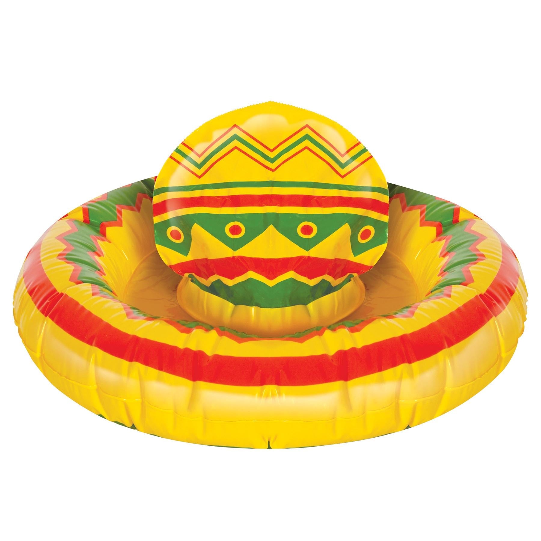 12 Pack Beistle Inflatable Sombrero Hats - Fun Party Hats for Cinco de Mayo, Mexican Fiesta, Themed Parties & Costume Events - Perfect for Adults & Kids