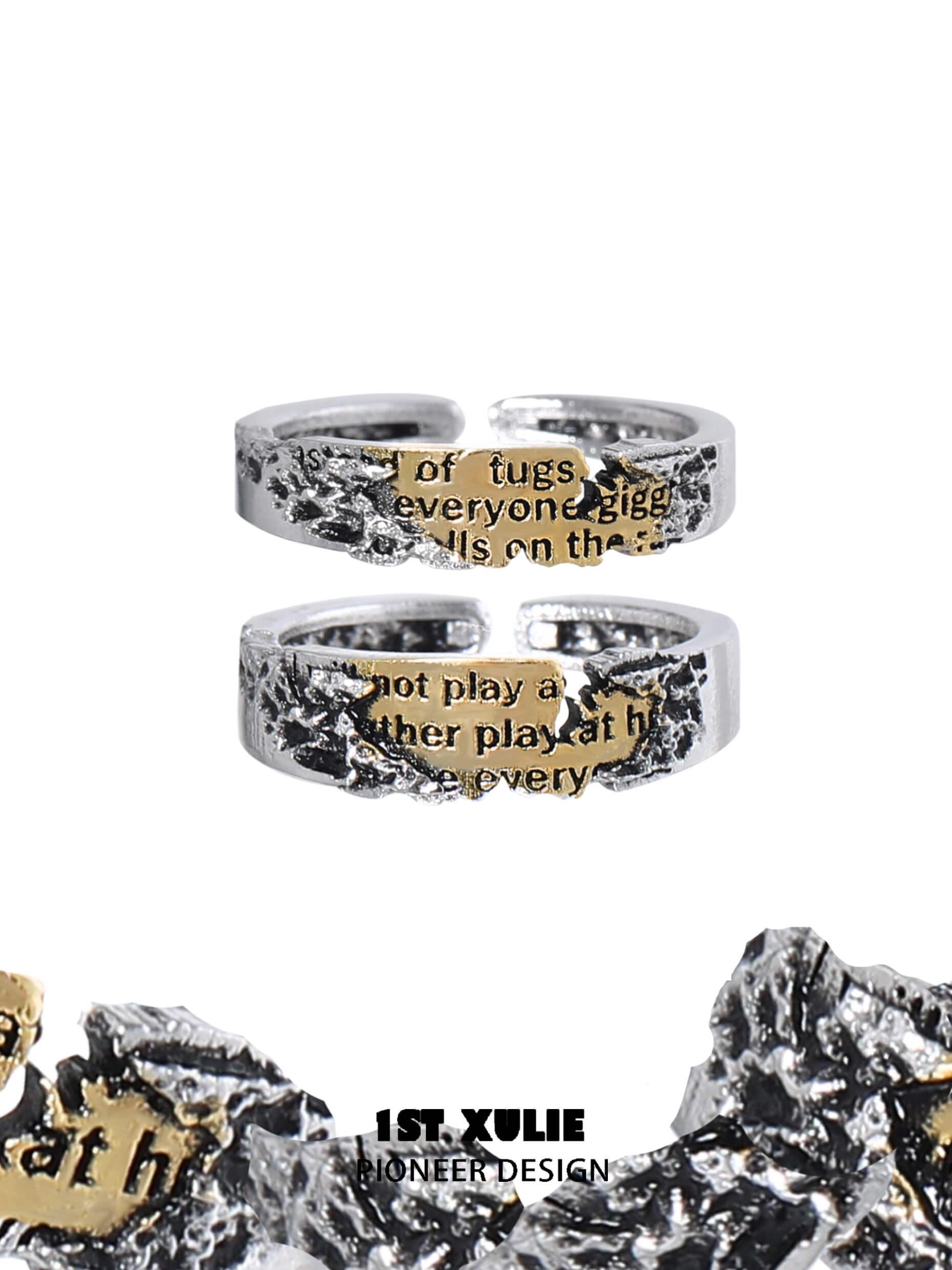 Immortal Lover S925 Sterling Silver Love Letter Rings™ - Romantic Couple Rings for Anniversaries, Weddings & Valentine's Day Gifts