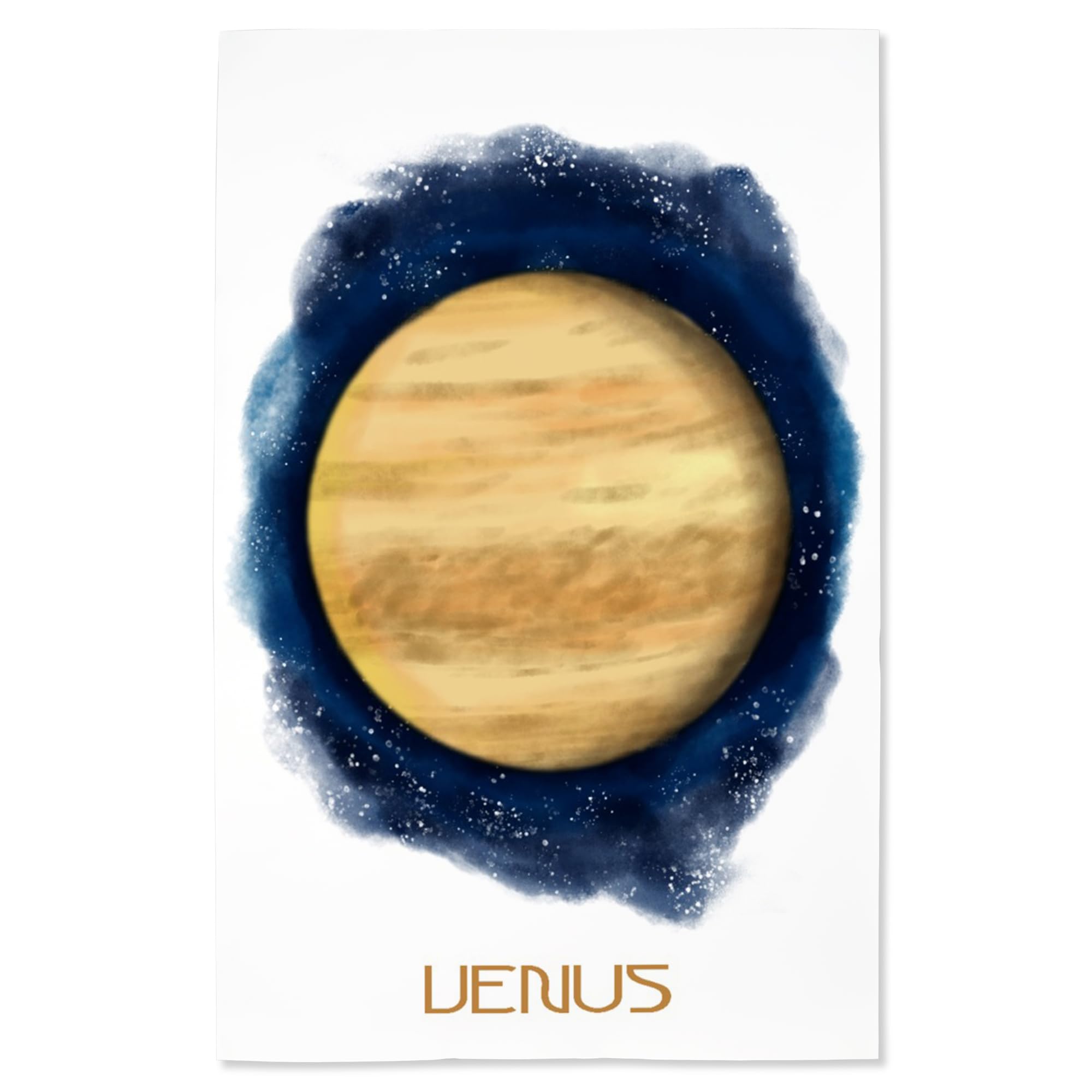 Venus Watercolor Art Print - 16x24 Giclee Gallery Wall Decor with Vivid Textures | Perfect for Living Room, Bedroom & Office Decor