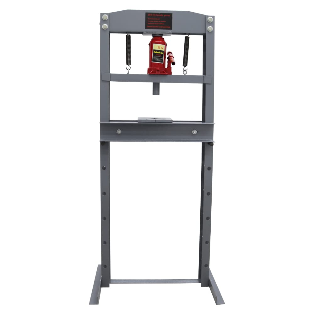 20 Ton Hydraulic Shop Press with Adjustable H-Frame - Heavy Duty Garage Floor Press for Metalworking, Automotive Repair & Woodworking Projects