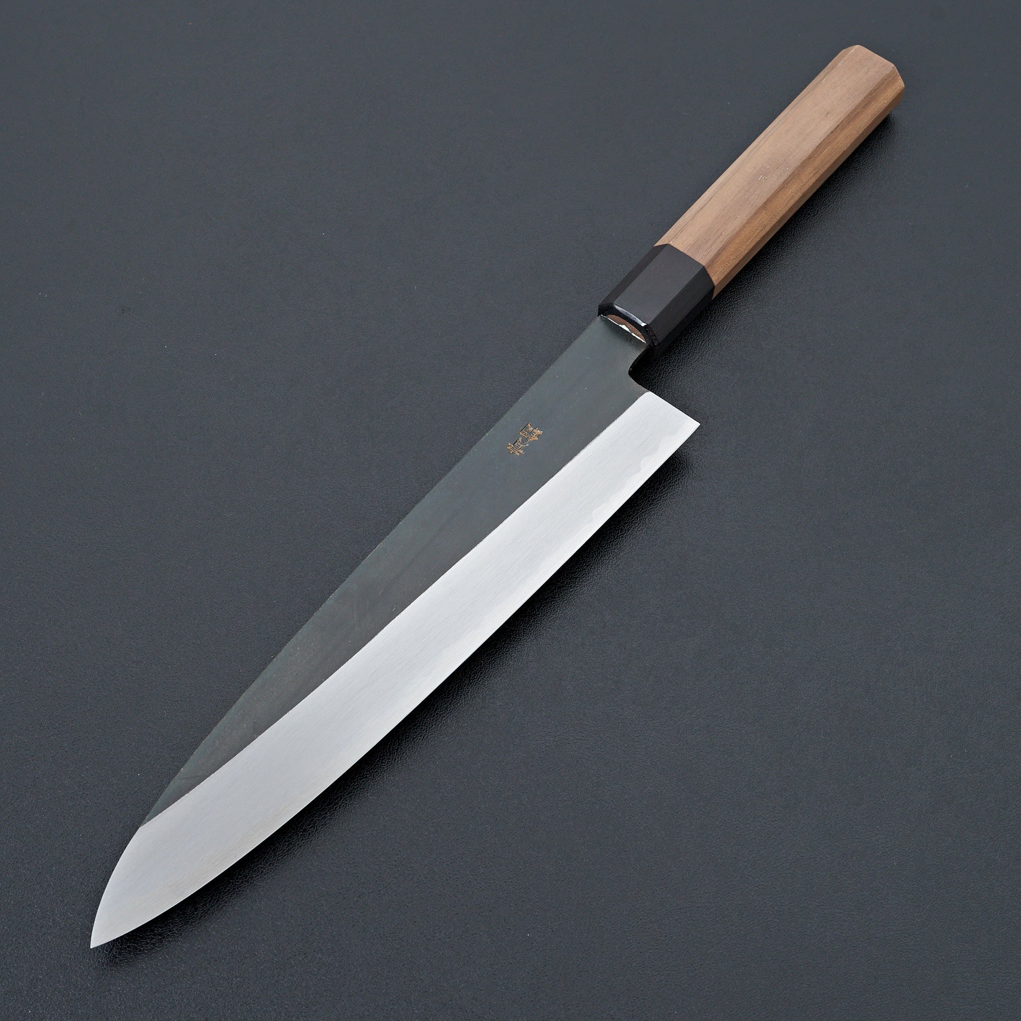 Kagekiyo Blue 2 Kurouchi Gyuto Japanese Chef Knife 240mm - Walnut Handle - High Carbon Steel Blade - Professional Kitchen Knife for Slicing, Dicing, and Chopping Vegetables, Meat, and Fish