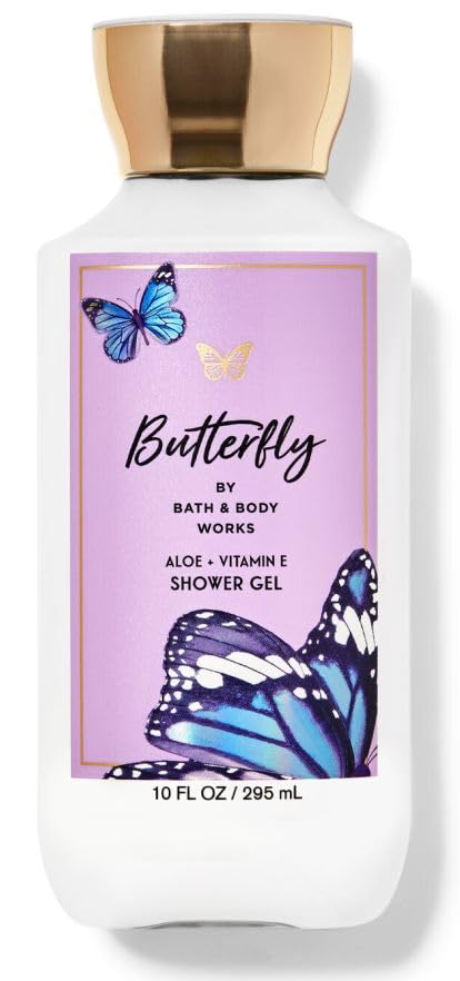 Bath & Body Butterfly Scented Shower Gel - 10 Fl Oz (296ml) Moisturizing Body Wash for Women & Men - Perfect for Daily Shower & Relaxing Bath Time