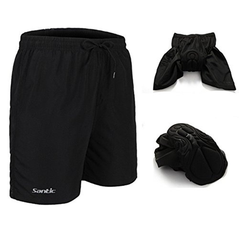 Santic Men's Cycling Shorts - Breathable Padded Bike Shorts for Men, Comfortable & Moisture-Wicking Bicycle Shorts for Road & Mountain Biking | Perfect for Cycling, Spinning & Training