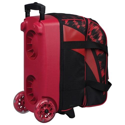 KR Strikeforce Cruiser Scratch Double Roller Red Bowling Bag - Durable & Lightweight for Tournaments & League Play - Perfect for Bowling Enthusiasts & Pro Players