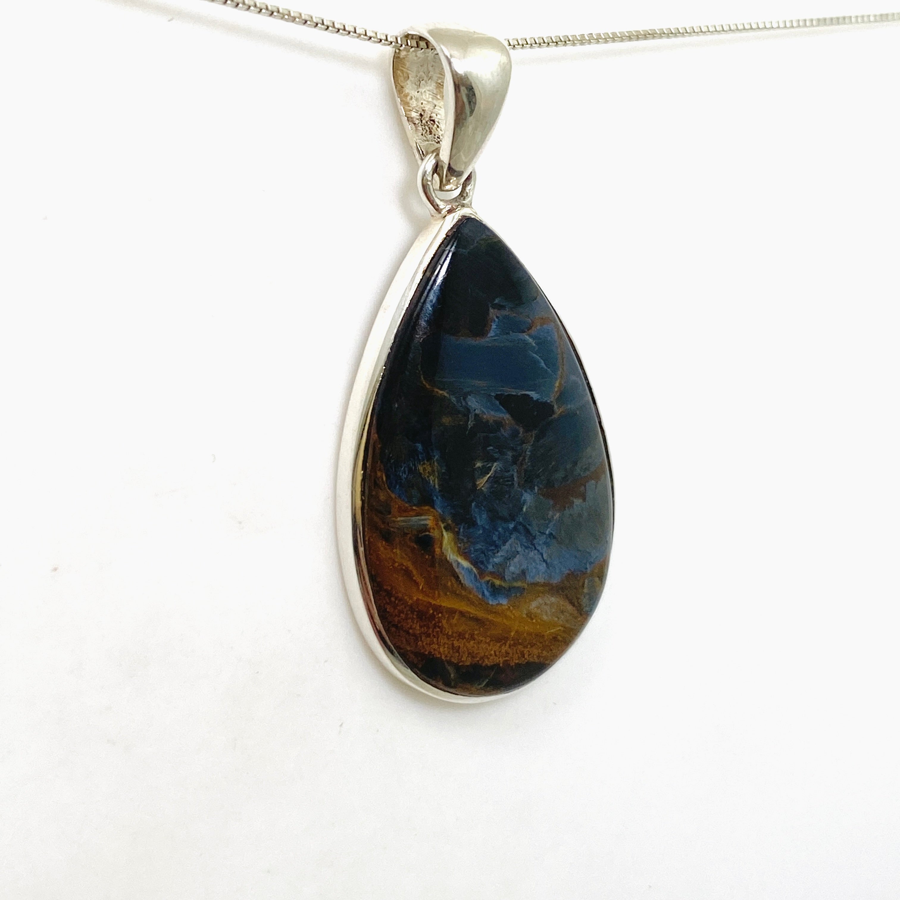 Natural Pietersite Teardrop Cabochon Pendant PPGJ1063 - Handmade Gemstone Jewelry for Women, Gift for Her - Perfect for Meditation, Energy Healing & Spiritual Practices