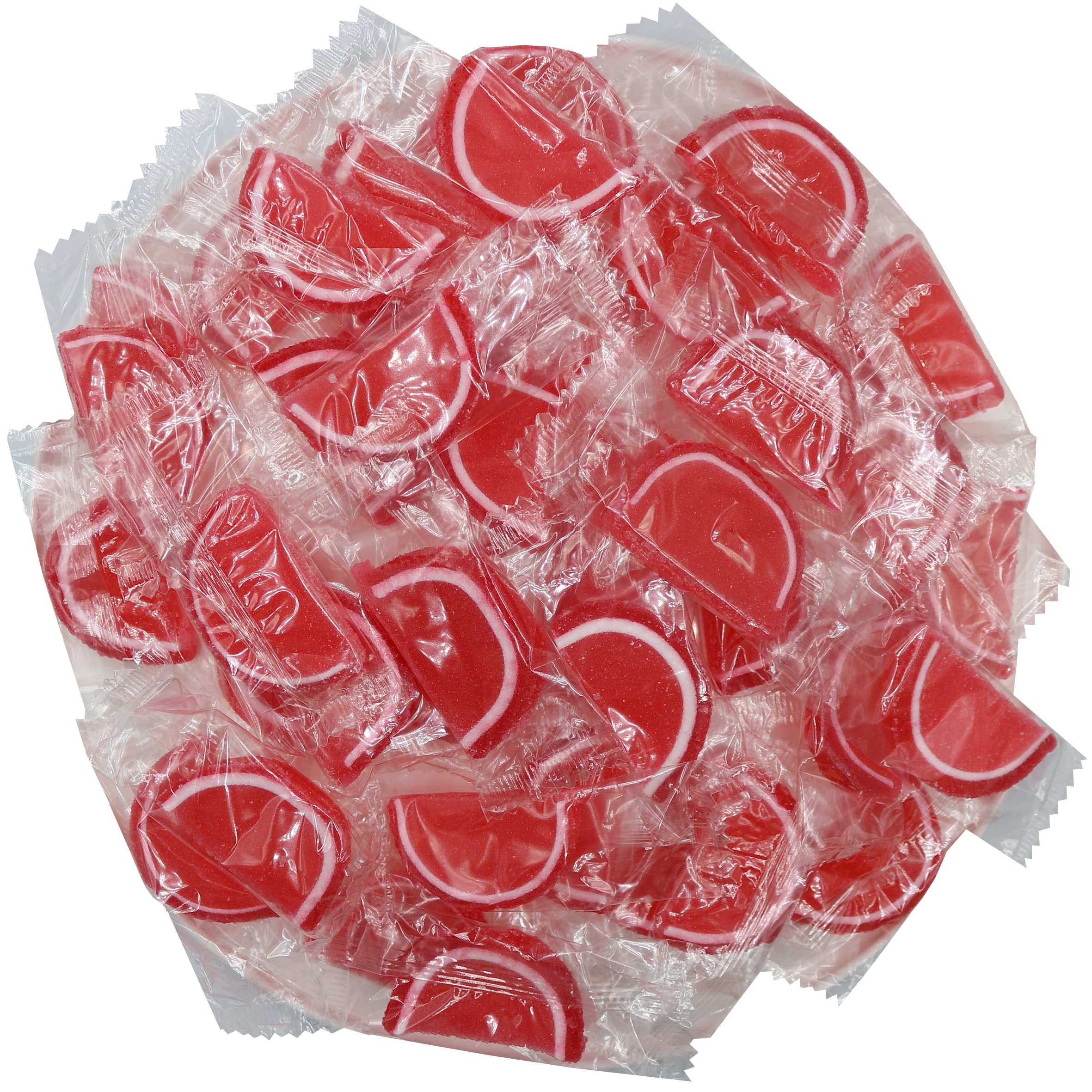 Delicious Jelly Fruit Slices Gummy Candy - Individually Wrapped Red Cherry Flavor, 2 Pound Bulk Bag - Perfect for Parties, Snacking & Gift Giving