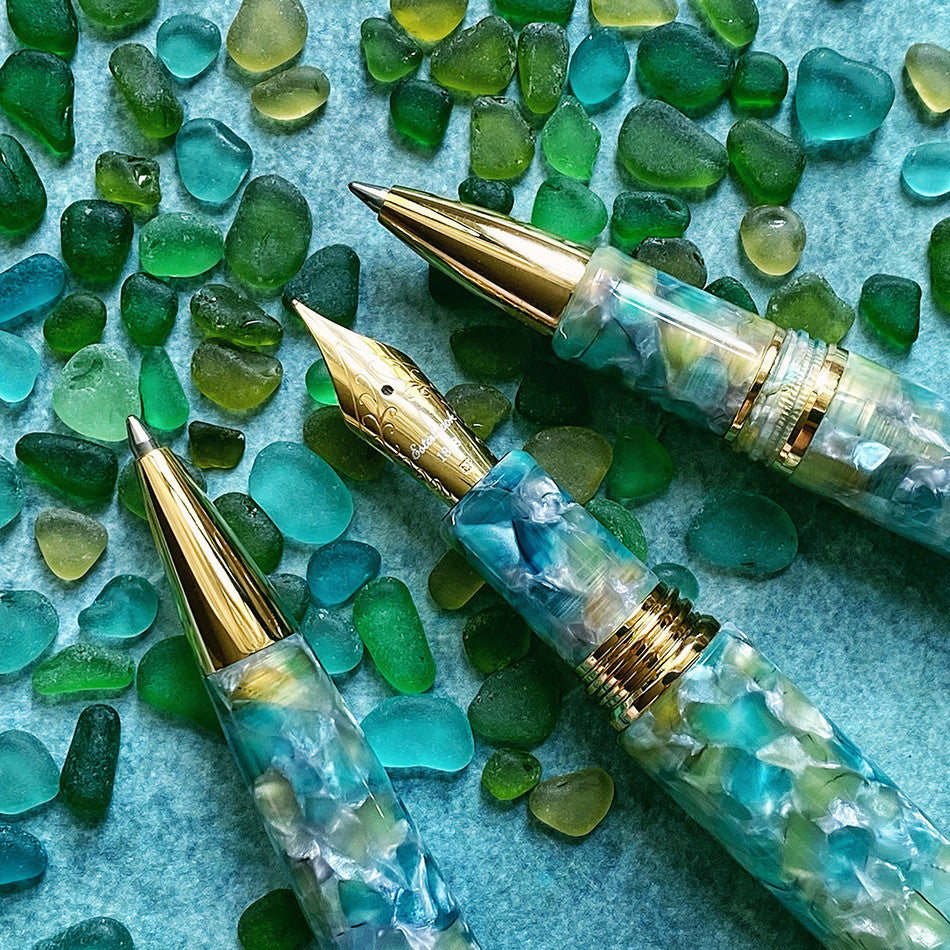Esterbrook Estie Fountain Pen - Sea Glass Color with Gold Trim - Premium Writing Instrument for Calligraphy, Journaling & Gifting