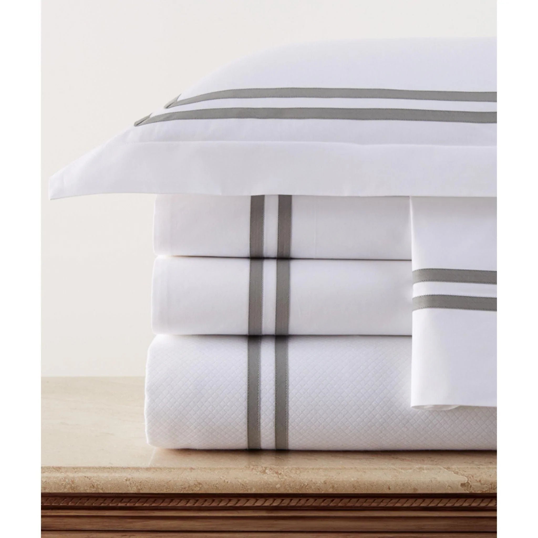 Brendon 2-Piece Tape Trimmed Sheet Set - Soft & Breathable Bed Sheets for Comfortable Sleep - Perfect for Master Bedroom, Guest Room, or Dorm