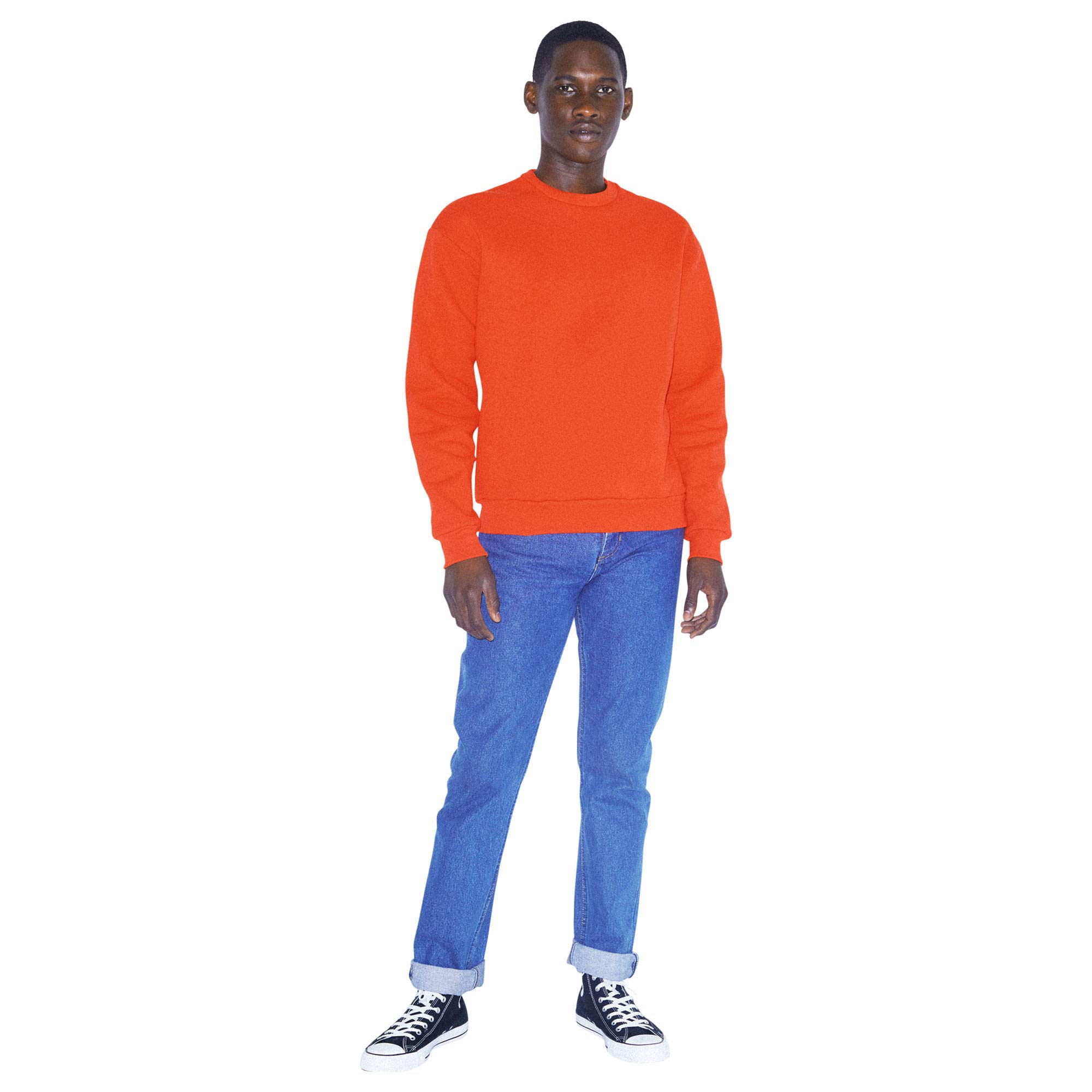 American Apparel Men's Mason Fleece Long Sleeve Crewneck Pullover Sweatshirt - Soft & Warm Casual Wear for Men, Perfect for Fall & Winter Outfits, Gym, Lounge, and Outdoor Activities