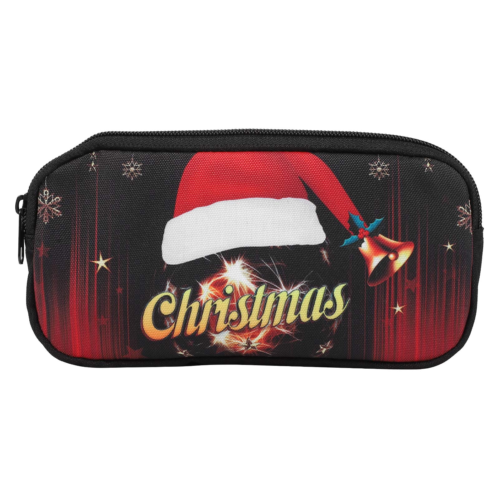 1 Pc Portable Oxford Cloth Pencil Case - Practical Storage Organizer for School, Office & Travel - Compact Coin Pouch & Christmas Gift Decorations - Perfect for Students, Artists & Holiday Gifting