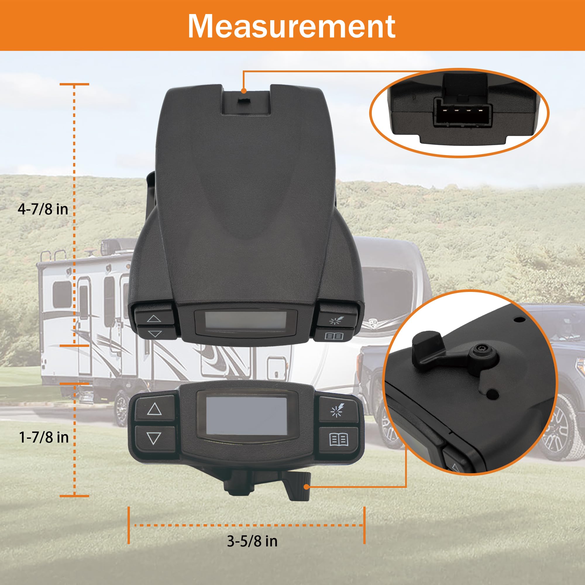Trailer Brake Controller - Compatible with Tekonsha P3, Silverado, Sierra, Ram, Tacoma, F150 Pickup Trucks - Electric Brake Controller 90195 - Perfect for Towing Trailers & Heavy Loads