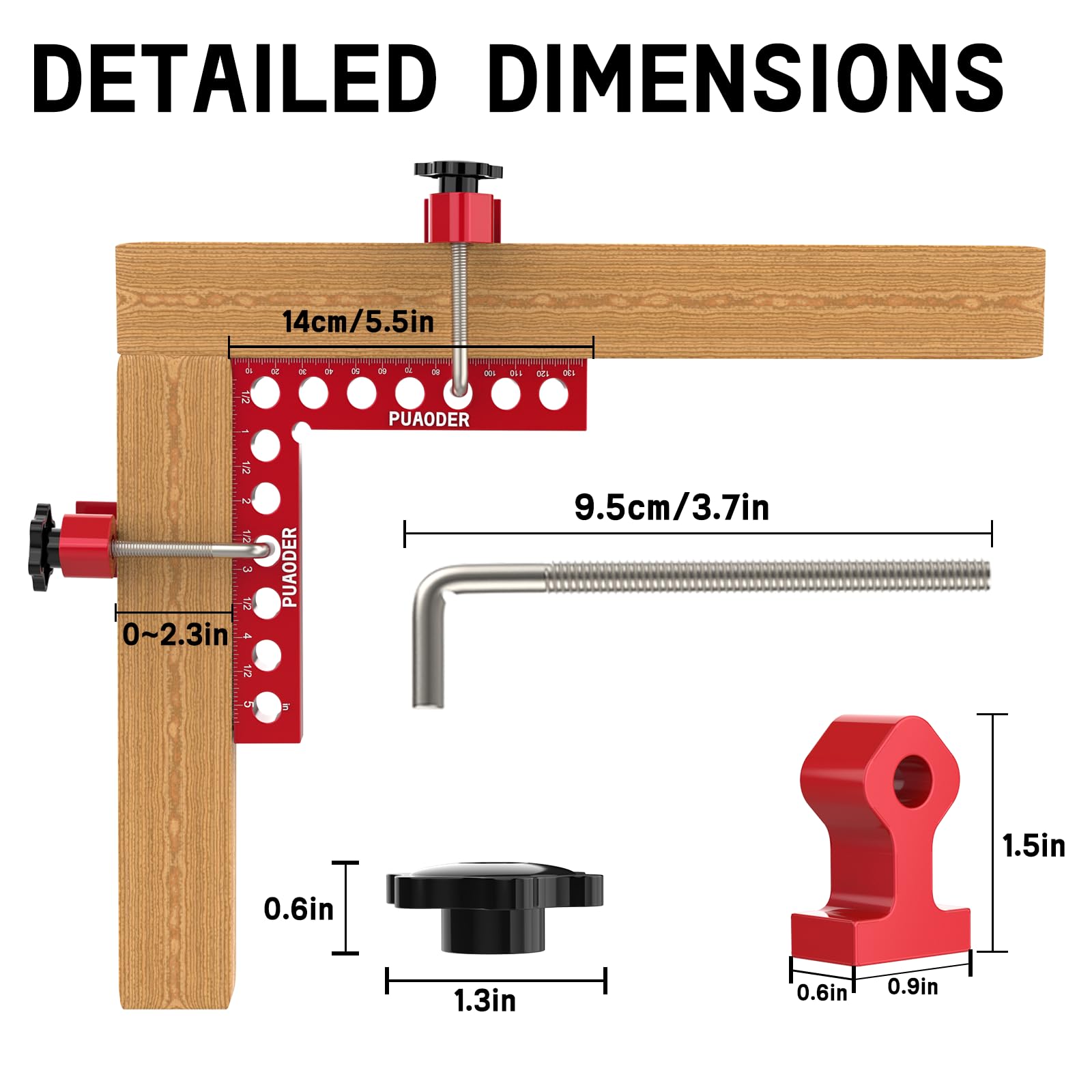 4 Pack 90 Degree Corner Clamps for Woodworking - 5.5