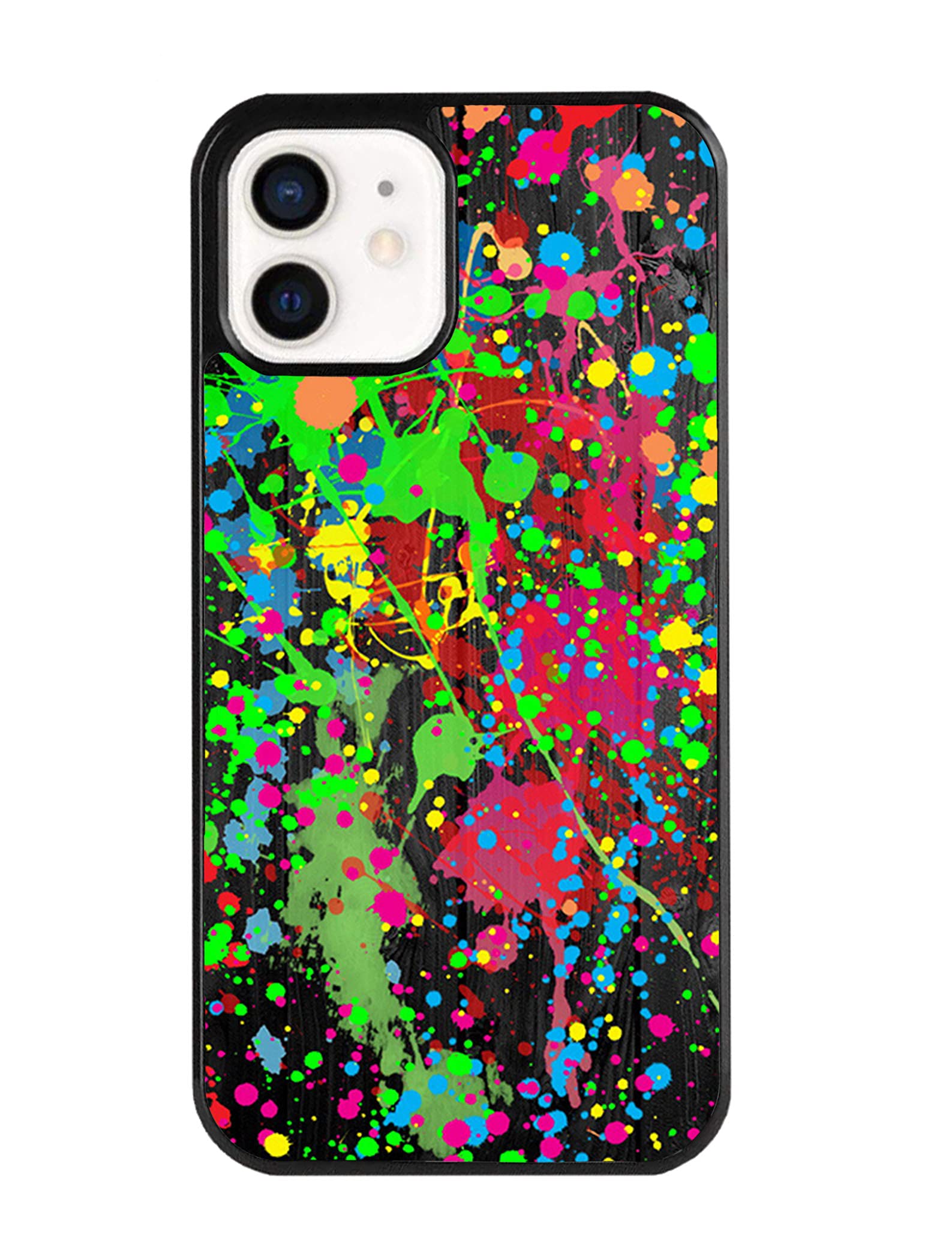 Shockproof iPhone 12 Mini Case with Paint Splatter Design - Flexible TPU Protective Cover for Impact Absorption | Perfect for Daily Use, Outdoor Activities & Travel Protection