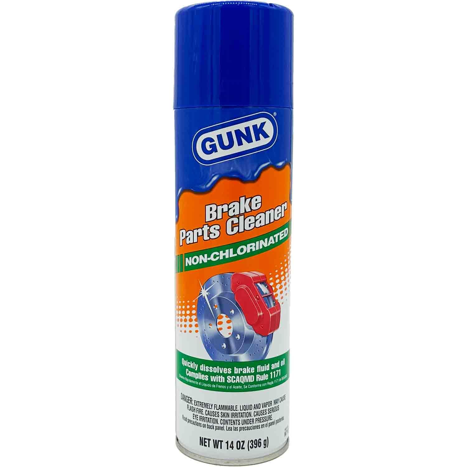 Gunk M710 Non-Chlorinated Brake Parts Cleaner Spray - 14oz Can (12-Pack) - Safe for ABS, Disc & Drum Brakes - Removes Grease, Oil & Dirt - Ideal for Automotive Repair, Motorcycle Maintenance & DIY Car Cleaning