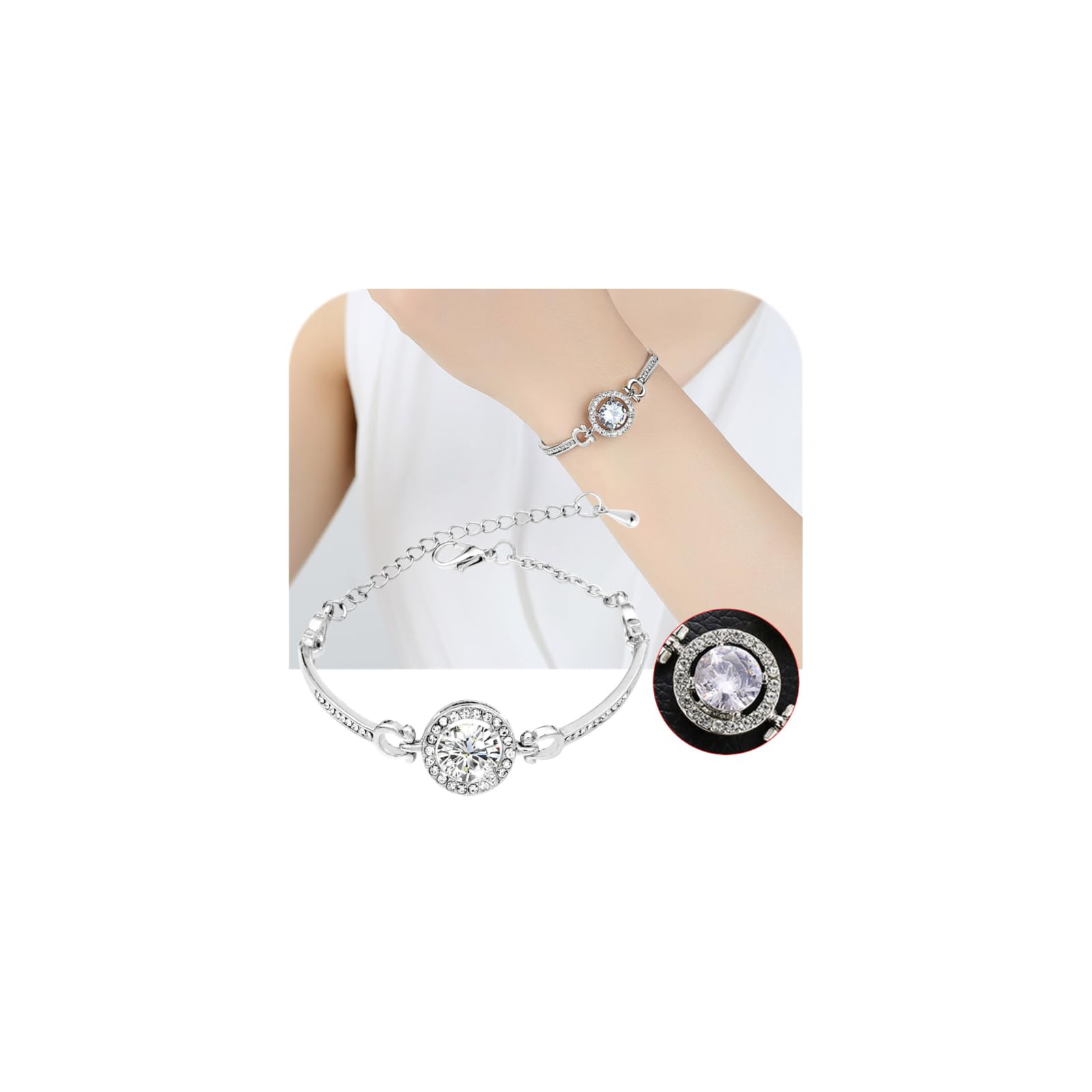 925 Sterling Silver Bracelet for Women - Adjustable Dainty Bangle Bracelet | Elegant Fashion Jewelry Gift for Birthday, Christmas, Thanksgiving | Perfect for Daily Wear, Date Nights & Special Occasions