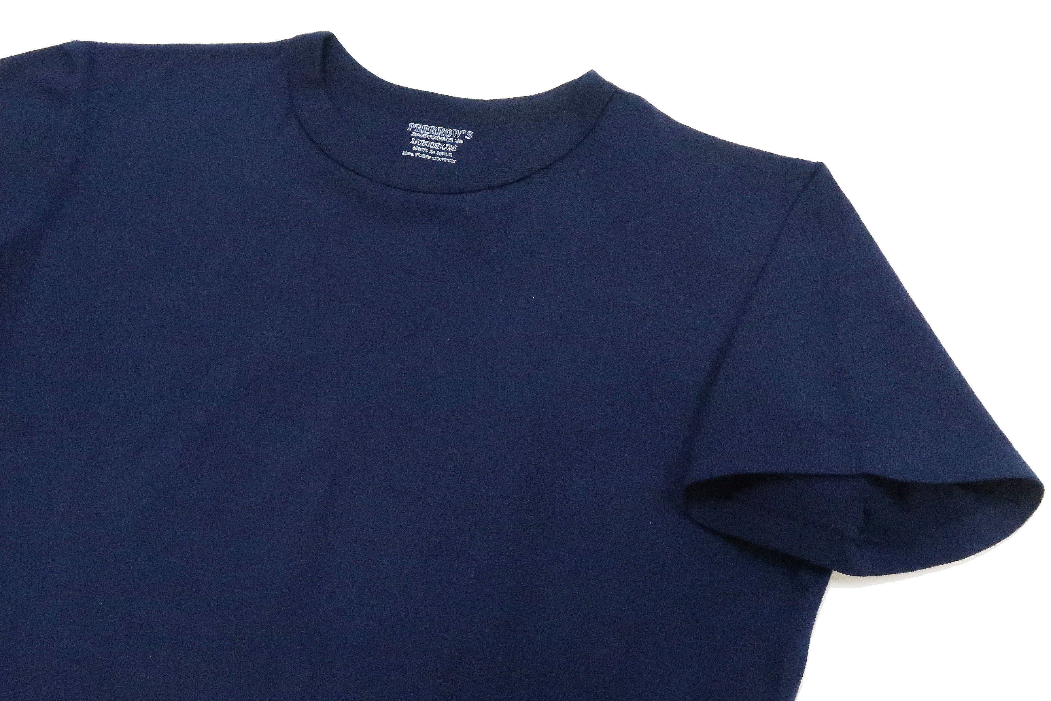 Pherrows Men's 2 Pack Navy Blue Short Sleeve T-Shirts - Soft Lightweight Cotton Loopwheel Tees for Casual Wear & Everyday Comfort