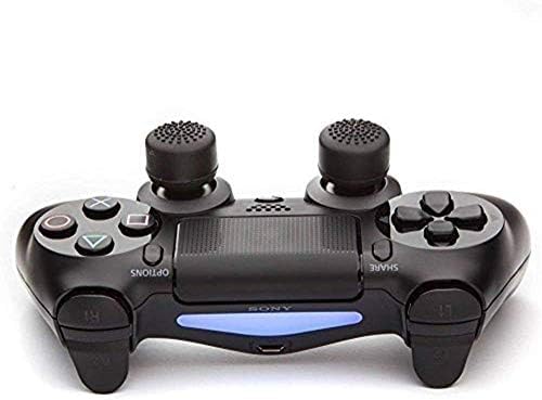 Universal Analog Stick Thumb Grips for PS5, PS4, PS3, Xbox One, Xbox 360, Wii U, Switch Pro & PS2 Controllers - 8 Pack Black Rubber Joystick Caps - Non-Slip Silicone Cover for Enhanced Gaming Comfort & Precision - Perfect for FPS, Racing & Action Games