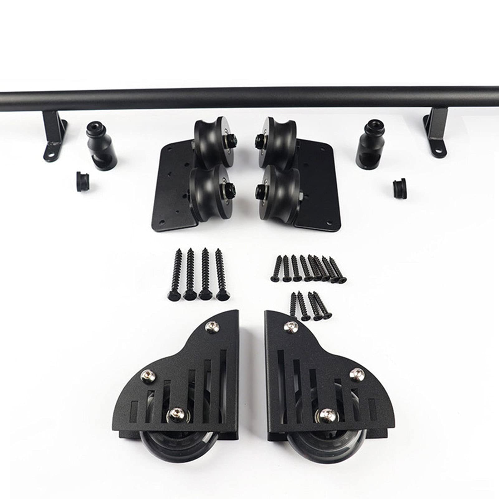 3.3 ft to 20 ft Sliding Ladder Hardware Kit for Rolling Library Ladder - Round Tube Extension Rails (Ladder Not Included) - Perfect for Home Libraries, Lofts, and Warehouse Storage Access