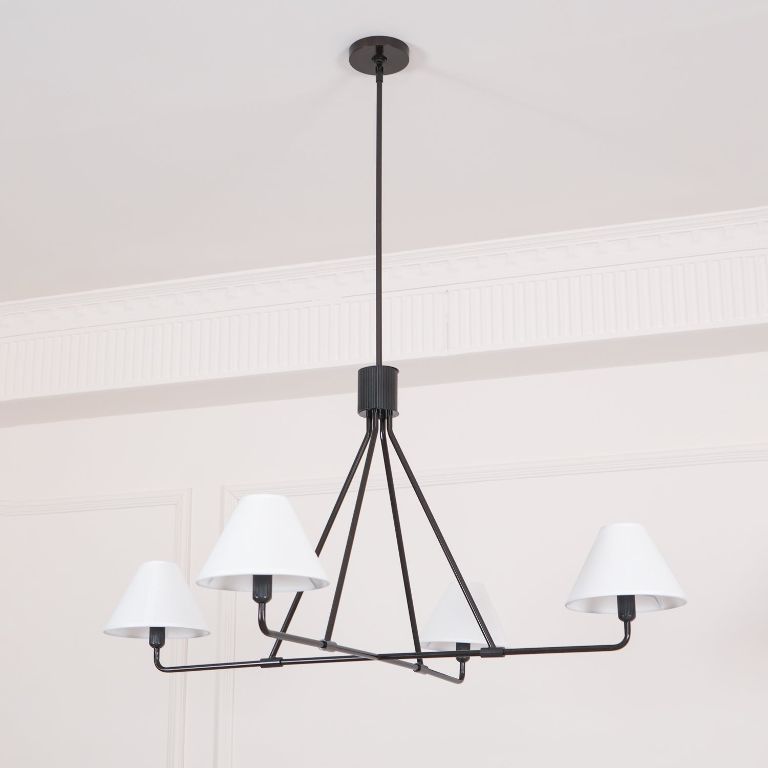 Modern Axis Chandelier - Elegant Crystal Ceiling Light Fixture for Dining Room, Living Room & Bedroom | Perfect for Home Decor & Interior Design
