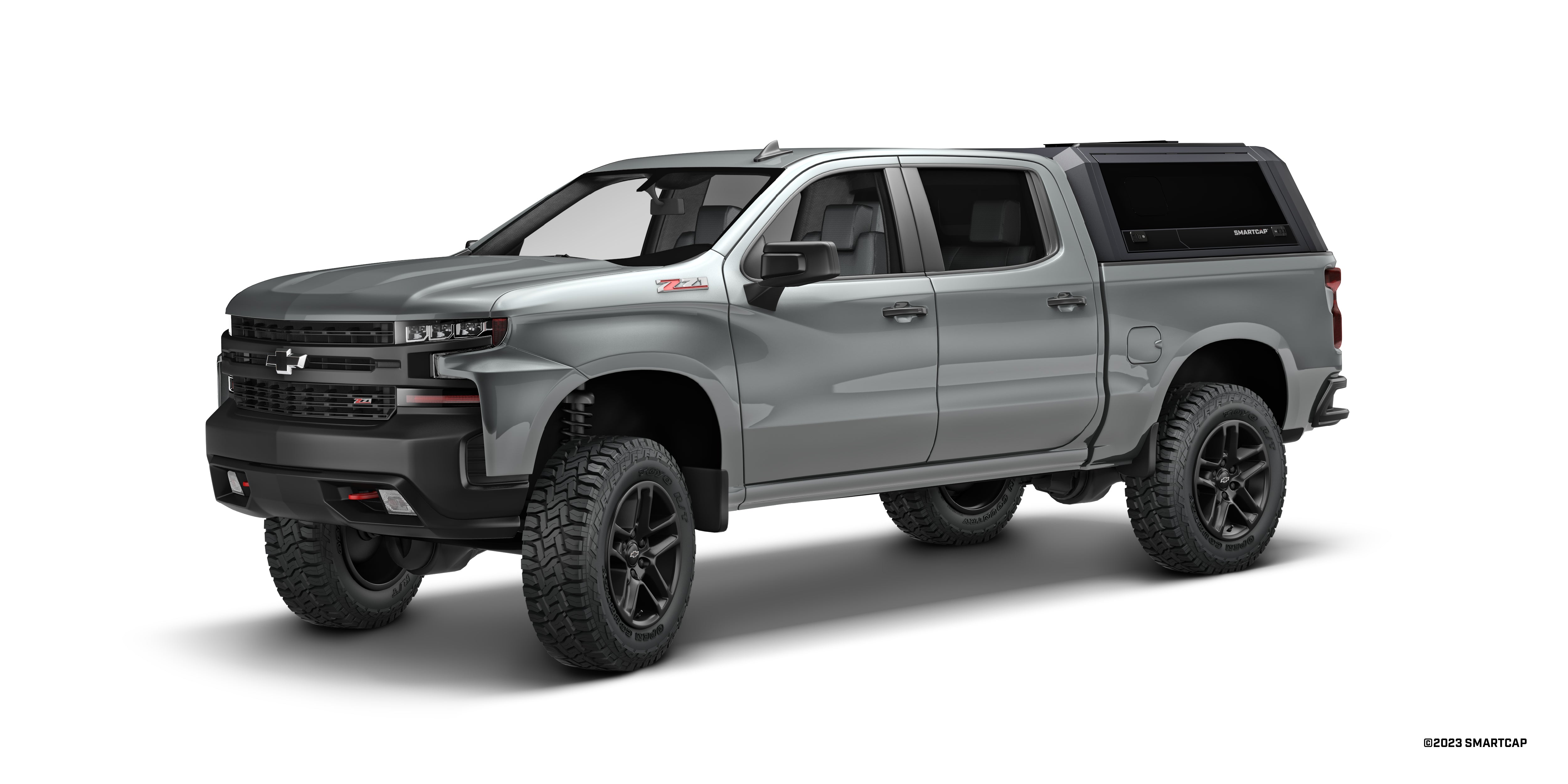 SmartCap EVO Sport Truck Bed Cap for 2019-2023 Chevrolet Silverado & GMC Sierra 1500 (6.5' Standard Bed) - Durable Aluminum Tonneau Cover for Camping, Work & Outdoor Adventures