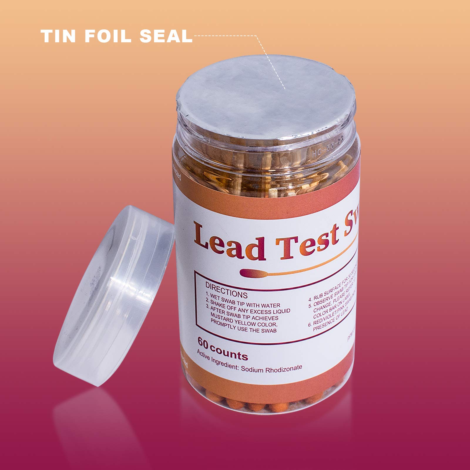 Webetop Lead Paint Test Kit - 60 Swabs for Painted Surfaces, Ceramics, Dishes - Fast 30-Second Results for Home Safety