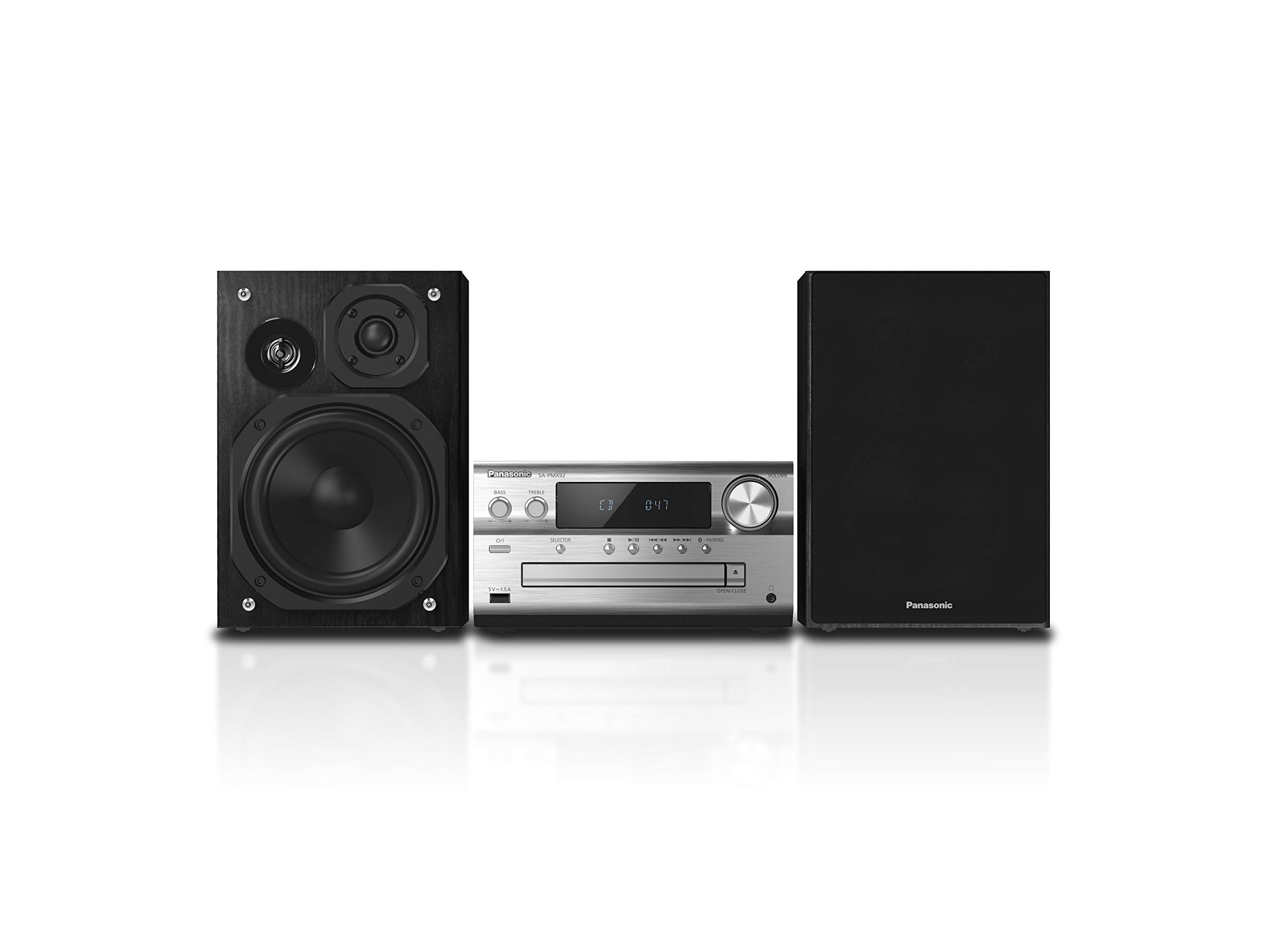 Panasonic SC-PMX92EG-S 120W 3-Way High Resolution Bluetooth Speaker with DAB+, AUX, Optical Input & USB DAC - Silver (French Version) | Perfect for Home Audio, Parties & Music Lovers