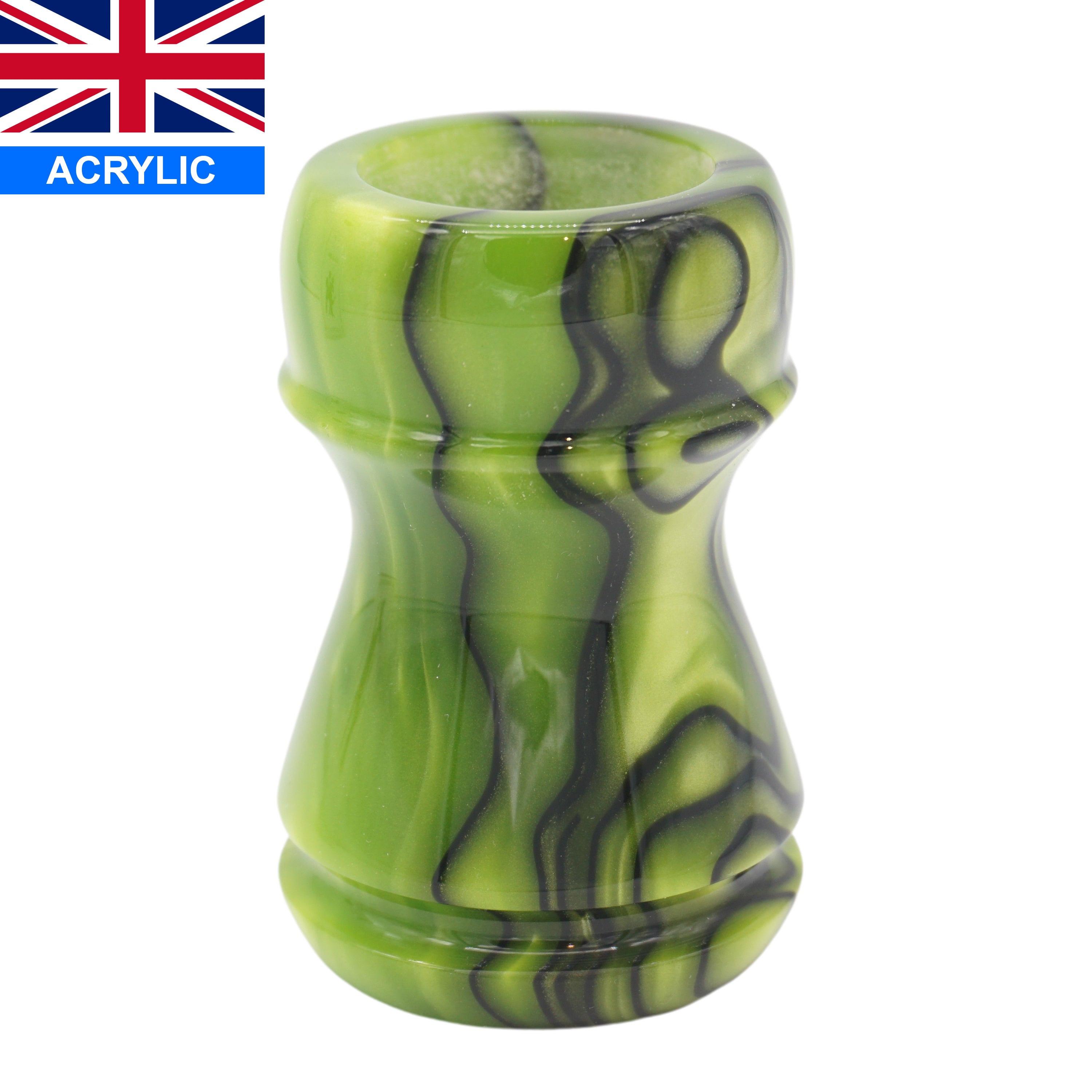 Premium Handcrafted Toxic Green Shaving Brush Handle - Fits 24mm & 26mm Knots - Perfect for Wet Shaving & Grooming Gifts for Men
