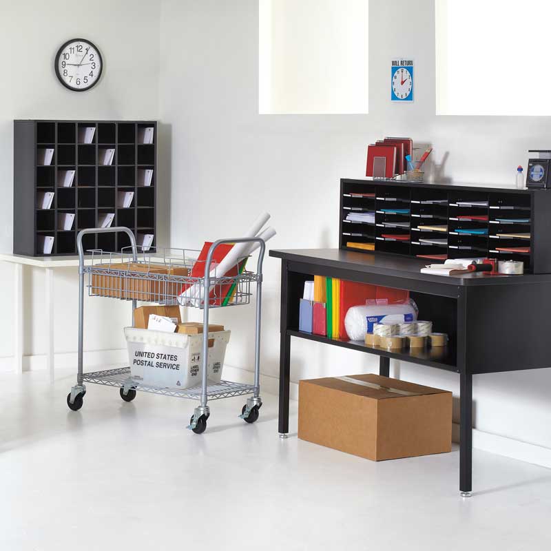 EZ Sort Folding Sorting Table with Adjustable Shelf - Portable Organizer for Mail, Packages, and Office Supplies - Perfect for Home Office, Warehouse, and Shipping Stations