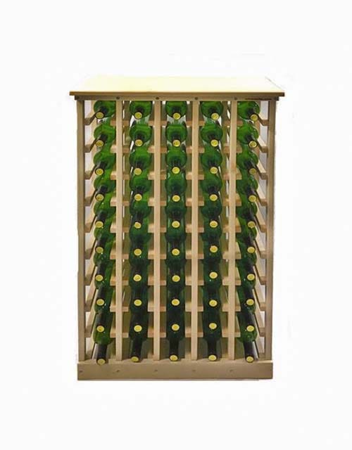 50 Pack Pine Wood Wine Bottle Holder - Rustic Tabletop Display for Wine, Liquor & Spirits - Perfect for Home Bars, Restaurants & Party Decor