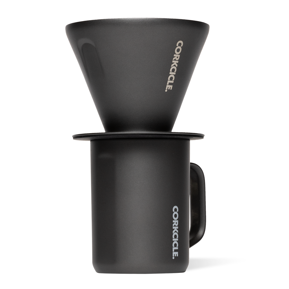 Premium Pour Over Coffee Maker Kit - Durable Glass Carafe & Stainless Steel Filter for Perfect Brewing | Ideal for Home, Office & Camping Coffee Lovers