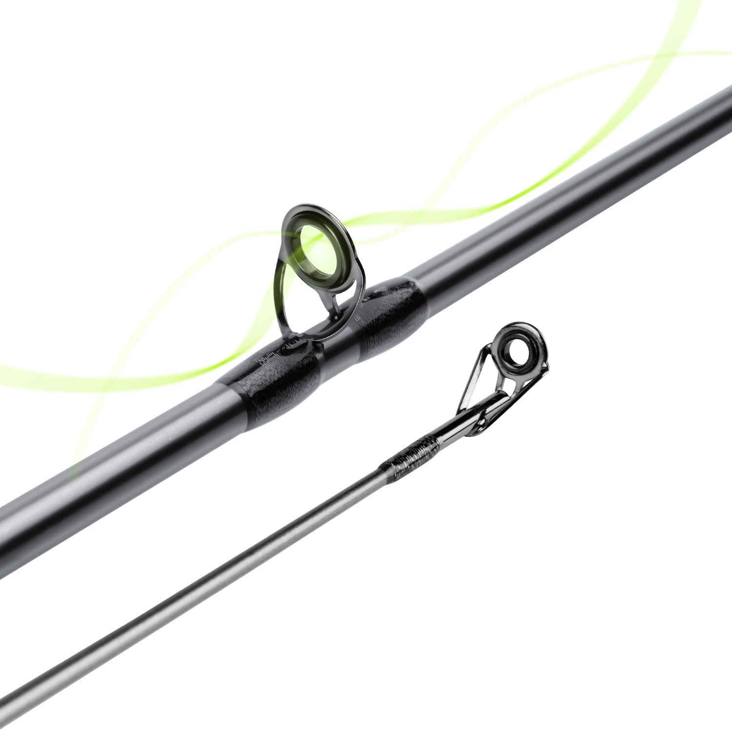Pioneer Bass 2-Piece Casting Rod - High Performance Fishing Rod for Freshwater & Saltwater - Perfect for Bass Fishing, Kayak Fishing, and Shore Casting