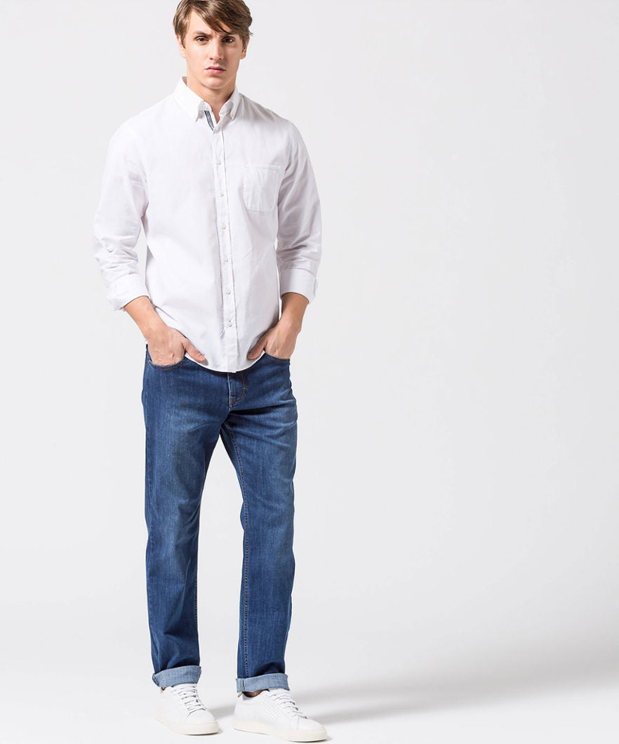 BRAX Regular Blue 5 Pocket Jeans for Men - Classic Fit Denim Pants with Comfortable Stretch | Perfect for Casual Wear, Office & Everyday Outfits