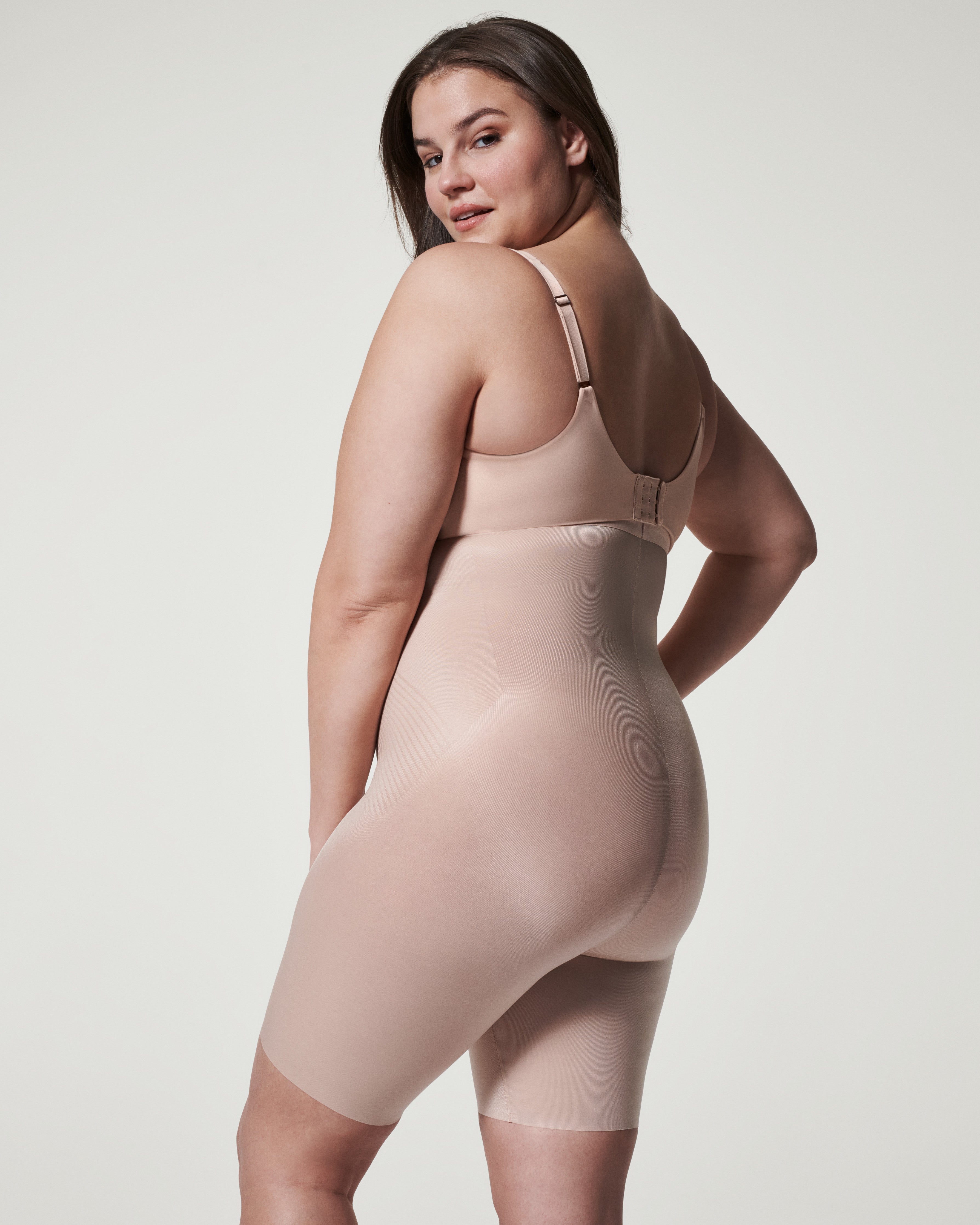 SPANX Shapewear Invisible High Waisted Mid Thigh Shorts - Slimming Body Shaper for Women | Perfect for Dresses, Work & Everyday Wear
