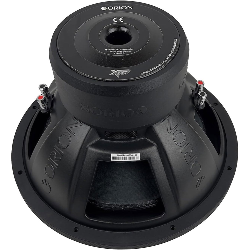 ORION XTR154D 750W RMS 3000W Max Dual 4 Ohm 15-Inch Car Subwoofer - Powerful Bass for Car Audio Systems, Trucks & SUVs