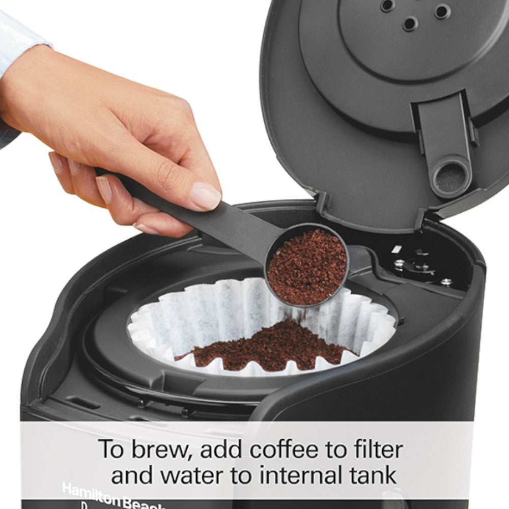 Hamilton Beach BrewStation 12-Cup Programmable Coffee Maker with Hot Water Dispenser - Model 48463C - Perfect for Home, Office & Entertaining
