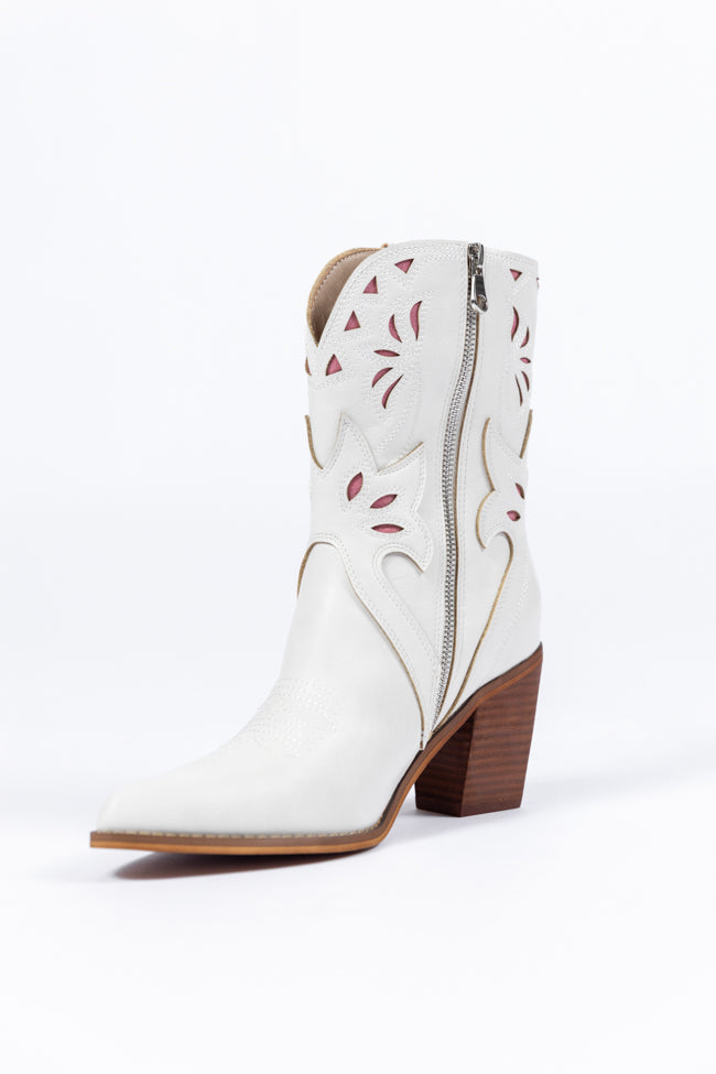 Dallas White Pointed Toe Booties for Women - Stylish Ankle Boots with Comfortable Heel | Perfect for Office, Party & Fall Fashion Outfits