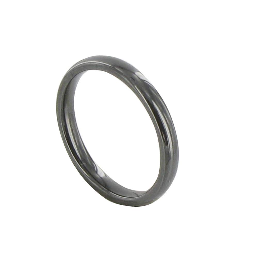 3mm Black Ceramic Ring for Men & Women - Minimalist Wedding Band, Fashion Jewelry for Daily Wear & Special Occasions