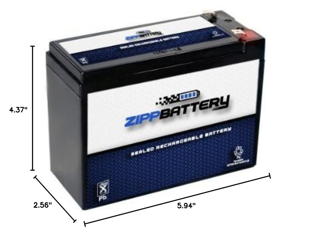 12V 10AH Rechargeable Battery - Power-Sonic PSH-12100F2 Sealed Lead Acid (SLA) Battery for Solar Panels, UPS Backup, Emergency Lights & Security Systems