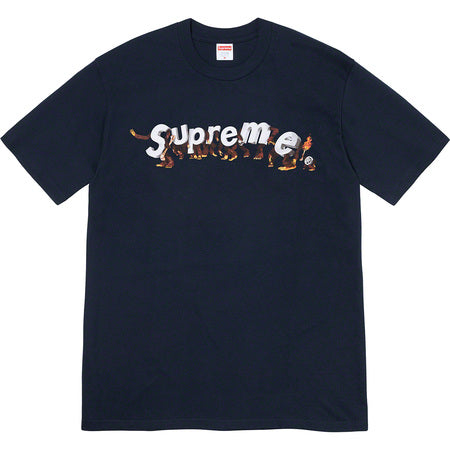 Supreme Apes Graphic T-Shirt - Navy Blue Cotton Crewneck Tee for Men - Streetwear Fashion & Casual Everyday Wear