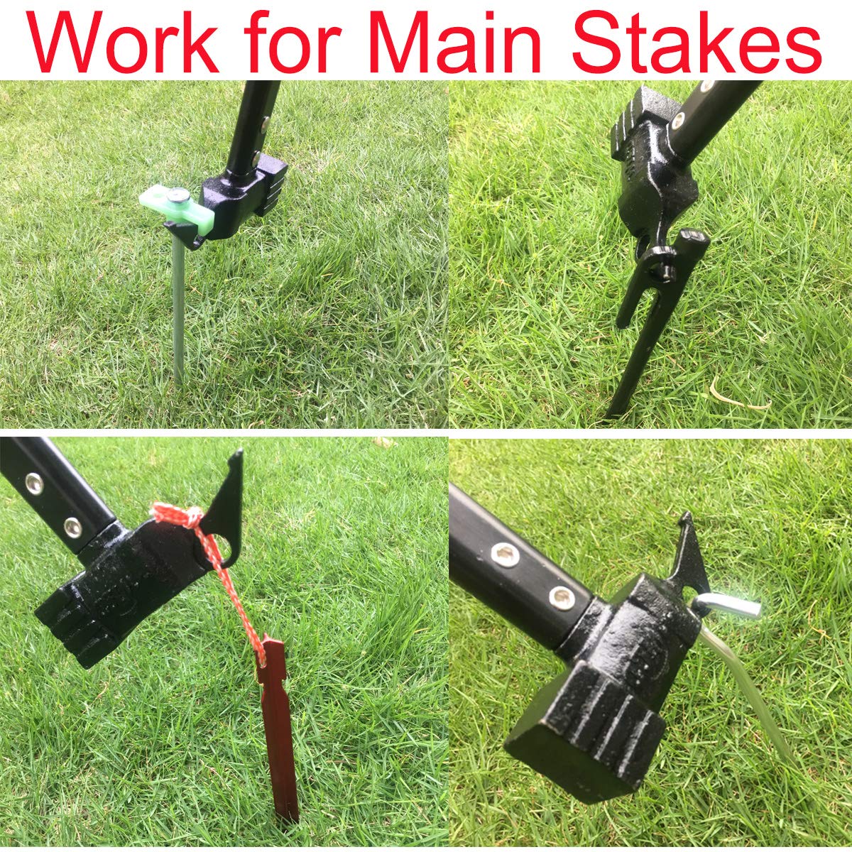 Heavy Duty Camping Hammer with Tent Stake Remover - 12.6