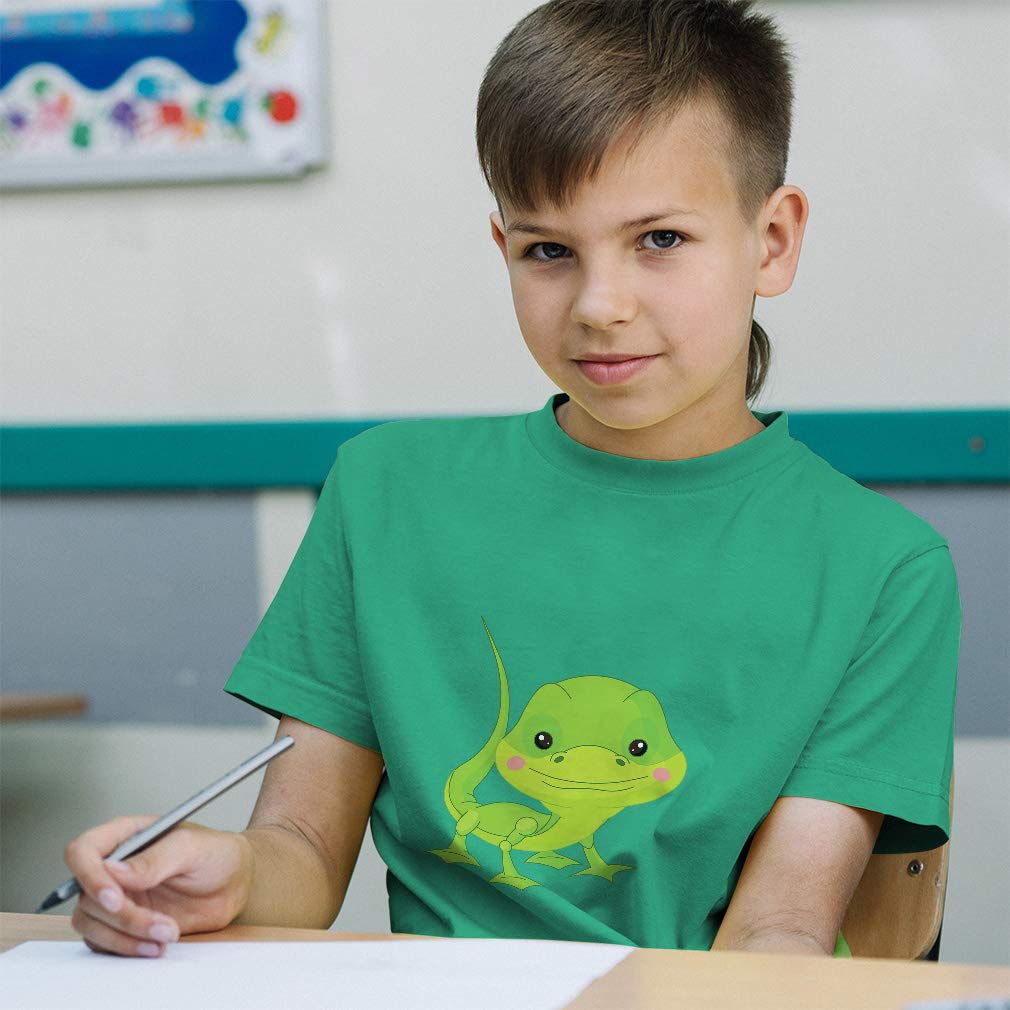 Toddler Lizard Cotton T-Shirt for Boys & Girls - Fun Cartoon Tee for Playtime