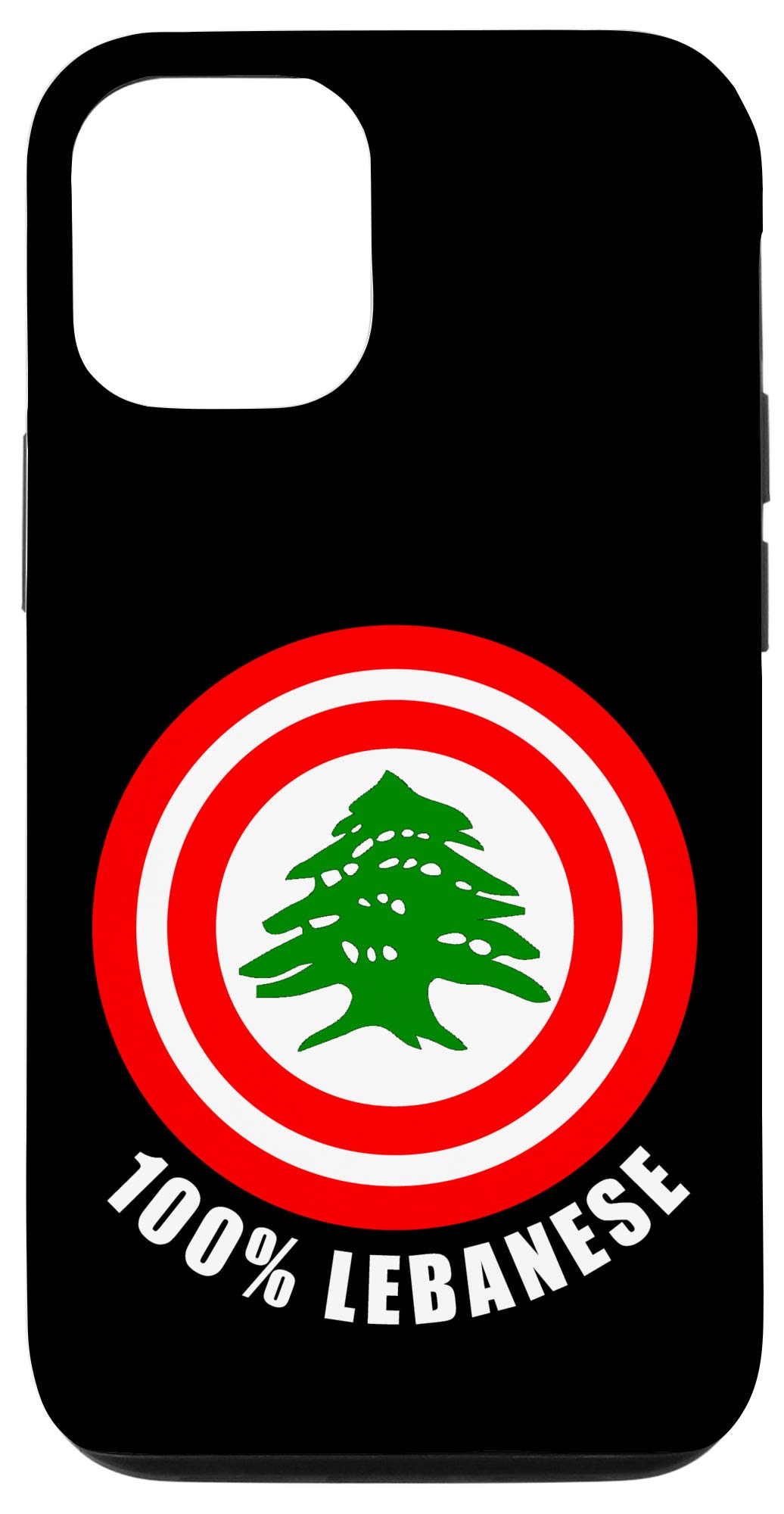 iPhone 12/12 Pro Case with Lebanese Flag & Cedar Tree Design - 100% Authentic Lebanon Protest March Phone Cover - Perfect for Lebanese Pride, Cultural Events & Political Demonstrations