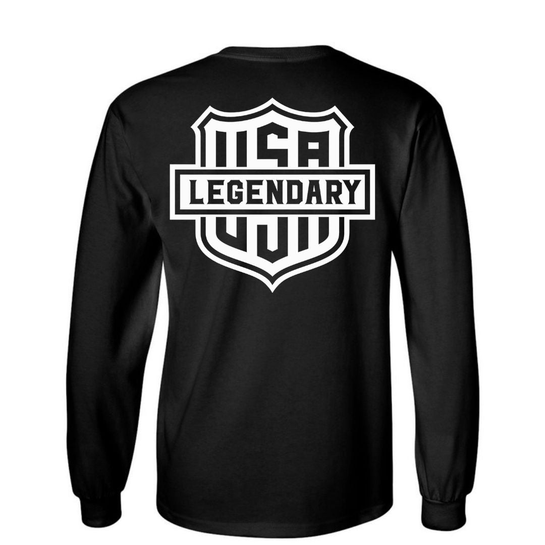 Legendary Neon Shield Long Sleeve Shirt for Men - UV Protection Performance Top for Outdoor Sports & Streetwear Fashion