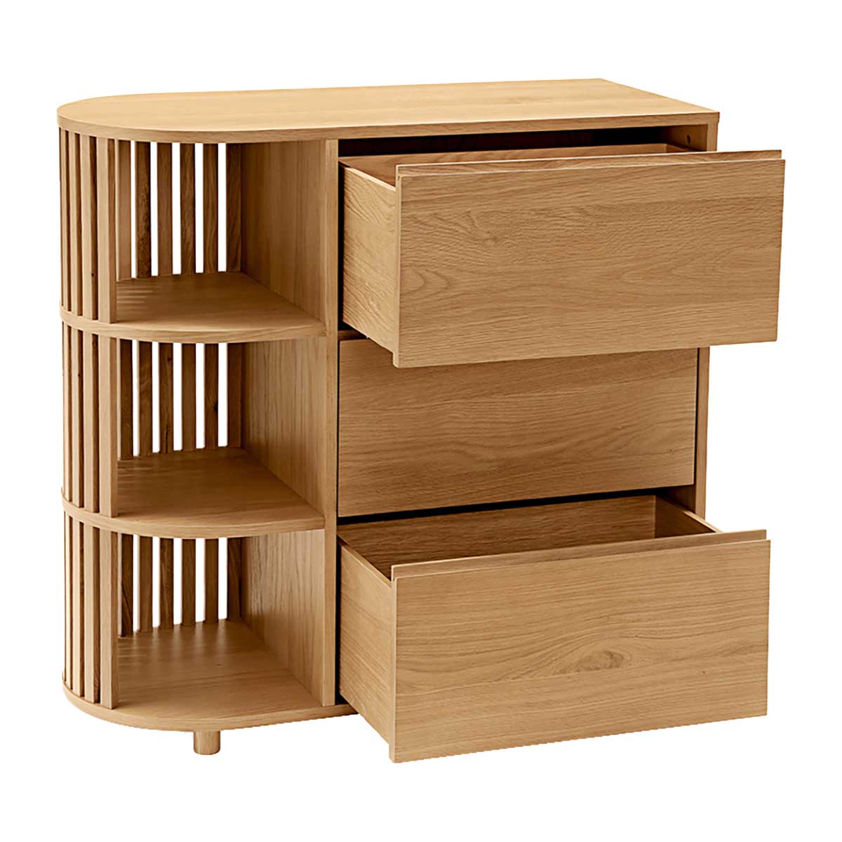 Modern 3-Drawer Dresser for Bedroom - Solid Wood Storage Cabinet with Smooth Gliding Drawers - Perfect for Home, Office, or Dorm Room Organization