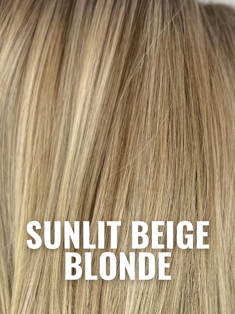 MAIN ATTRACTION Sunlit Beige Blonde Hair Extensions - Premium Clip-in Human Hair for Volume & Length - Perfect for Parties, Weddings & Everyday Glam
