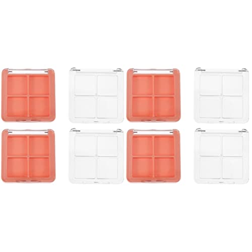 FOMIYES 2-Piece Empty Plastic Lipstick & 4-Grid Eyeshadow Palette - Refillable Makeup Containers for DIY Cosmetics, Travel & Professional Makeup Artist Kit